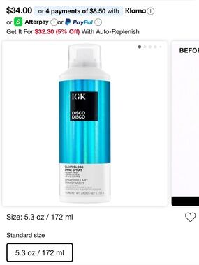 IGK Disco Disco Clear Gloss Shine Spray